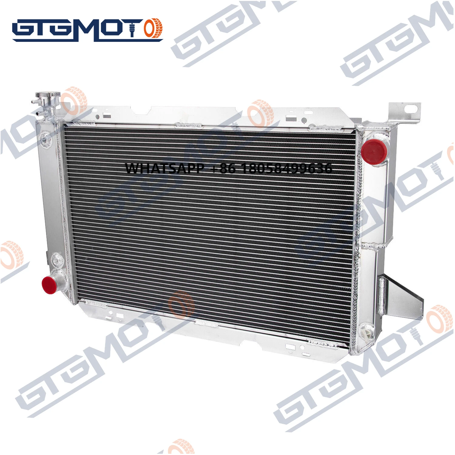 

GTGMOTO 4-Row Aluminum Radiator for Ford F59 F-250 F350 Super Duty 7.3L 6.9L V8 1983-1996