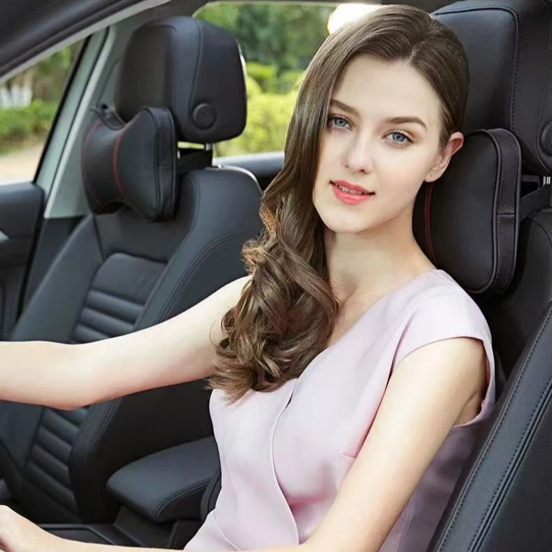 1Pcs Car Seat Headrest Auto Logo Neck Pillow For Peugeot GT Line 208 301 308 408 508 607 2008 3008 4008 5008