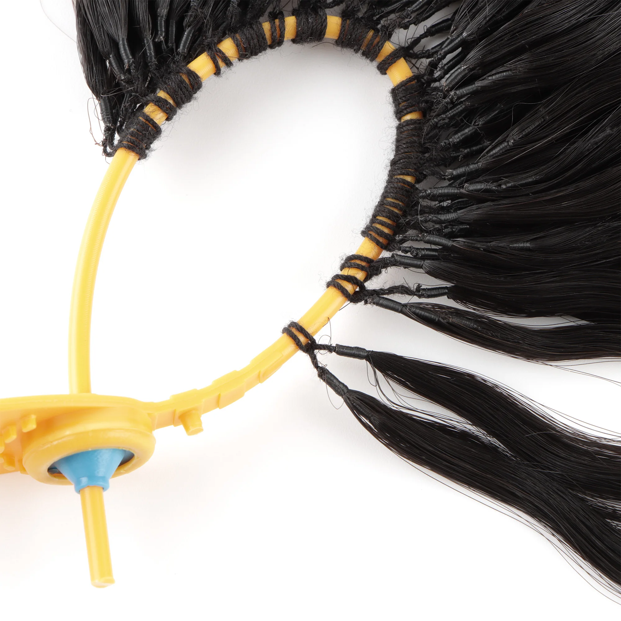 Orientfahsion Feather Crochet Human Hair Curly Jerry Curly Invisible Knots Knotless Pre Separated Crochet Human Hair Extensions