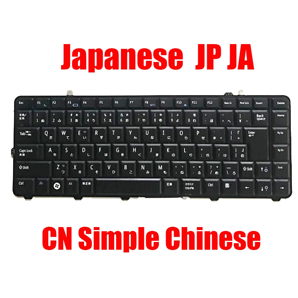 

JP CN Laptop Keyboard For DELL For Studio 1535 1536 1537 1435 0WT719 WT719 0KR767 KR767 Japanese Simple Chinese JA Black New