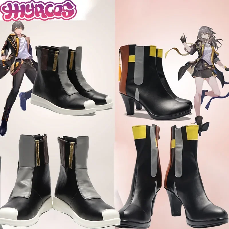 Gioco Caelus Stelle Cos scarpe stivali Honkai Star Rail protagonista Trailblazer Costume Cosplay uniforme Halloween donna uomo Costume