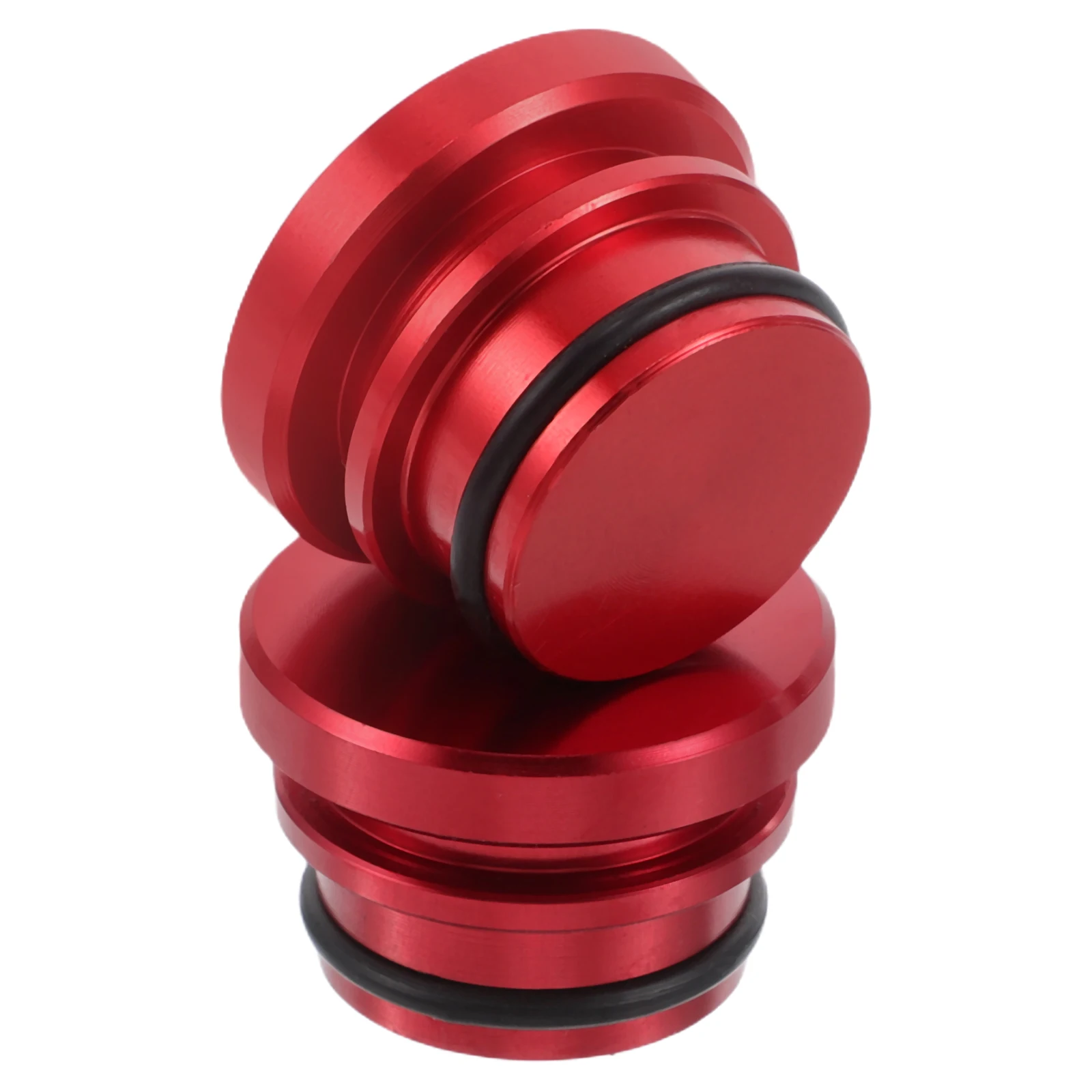 

2Pcs Car Cigarette Lighter Cover Aluminum Red Color Dust Proof Waterproof Vehicle Accessory Socket Cap
