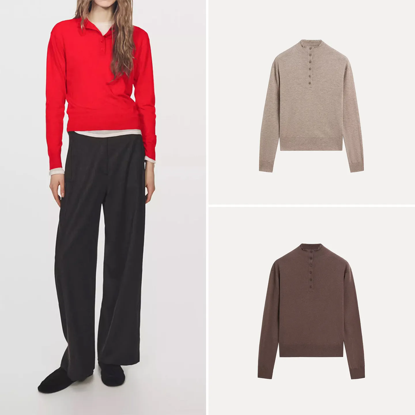 

Зима 2025 г. Женский вязаный длинный свеч с высоким воротником Генри Воротник Базовый слой Топ Повседневный европейский трикотаж стандартного кроя