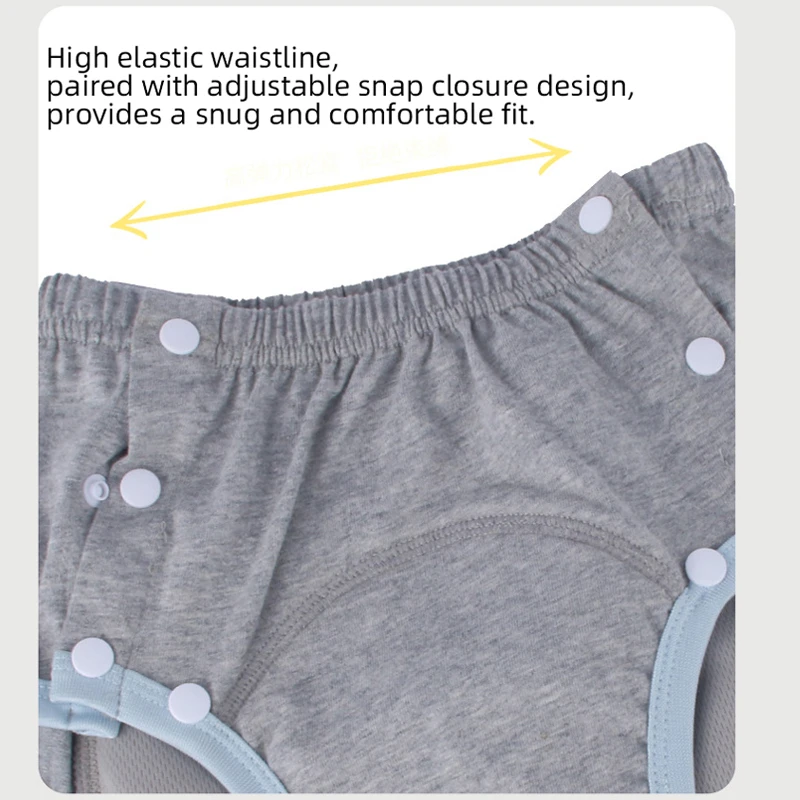 2pcs XXL Size Reusable Adult Diapers Incontinence Pants Washable Cloth Diaper for Patients and The Elderly 75-100kg