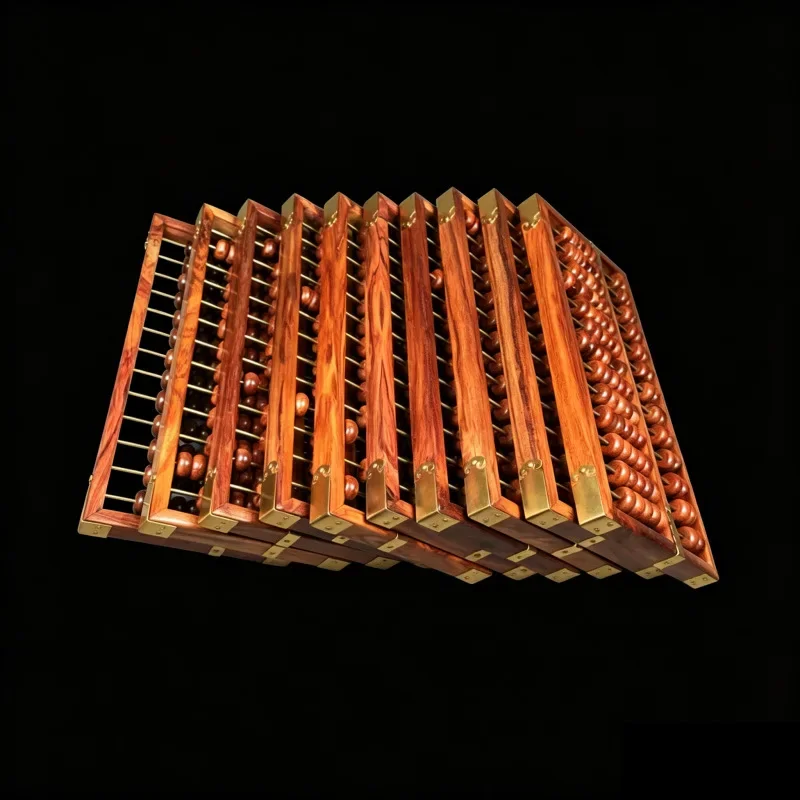 7.15-c13  Huanghuali solid wood abacus ornament, mahogany Wenwan hand piece housewarming business gift