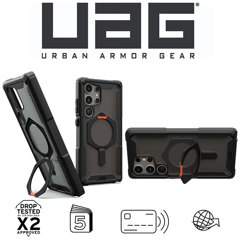 UAG 플라즈마 XTE 삼성 갤럭시 S24 울트라 케이스 군사 커버, 삼성 갤럭시 S23 울트라 보호 커버용 킥 스탠드, 정품