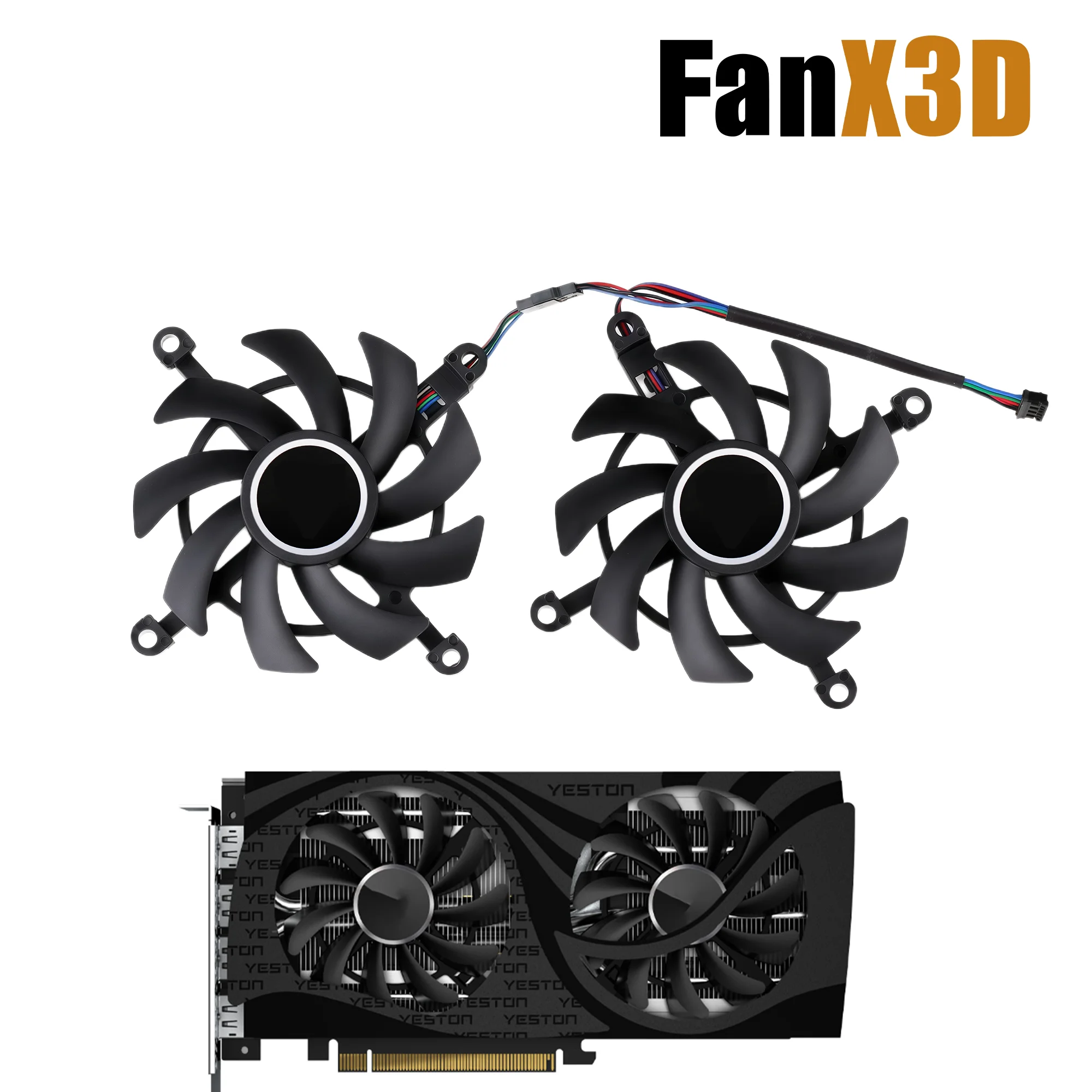 Cooling Fan For YESTON RTX 3050 3060 Ti RX 6500 6600 XT GAGE Graphics Video Card Cooler Fan