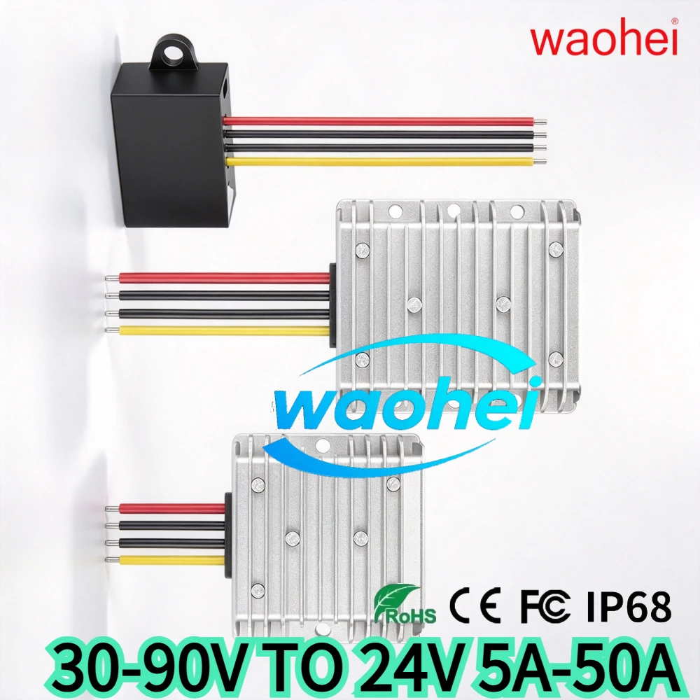 DC 30-90V 36V 48V 56V 60V 72V to 24V 5A 10A 20A 30A 40A 50A Buck Converter Module DC Step Down Voltage Regulator 72V to 24V CE