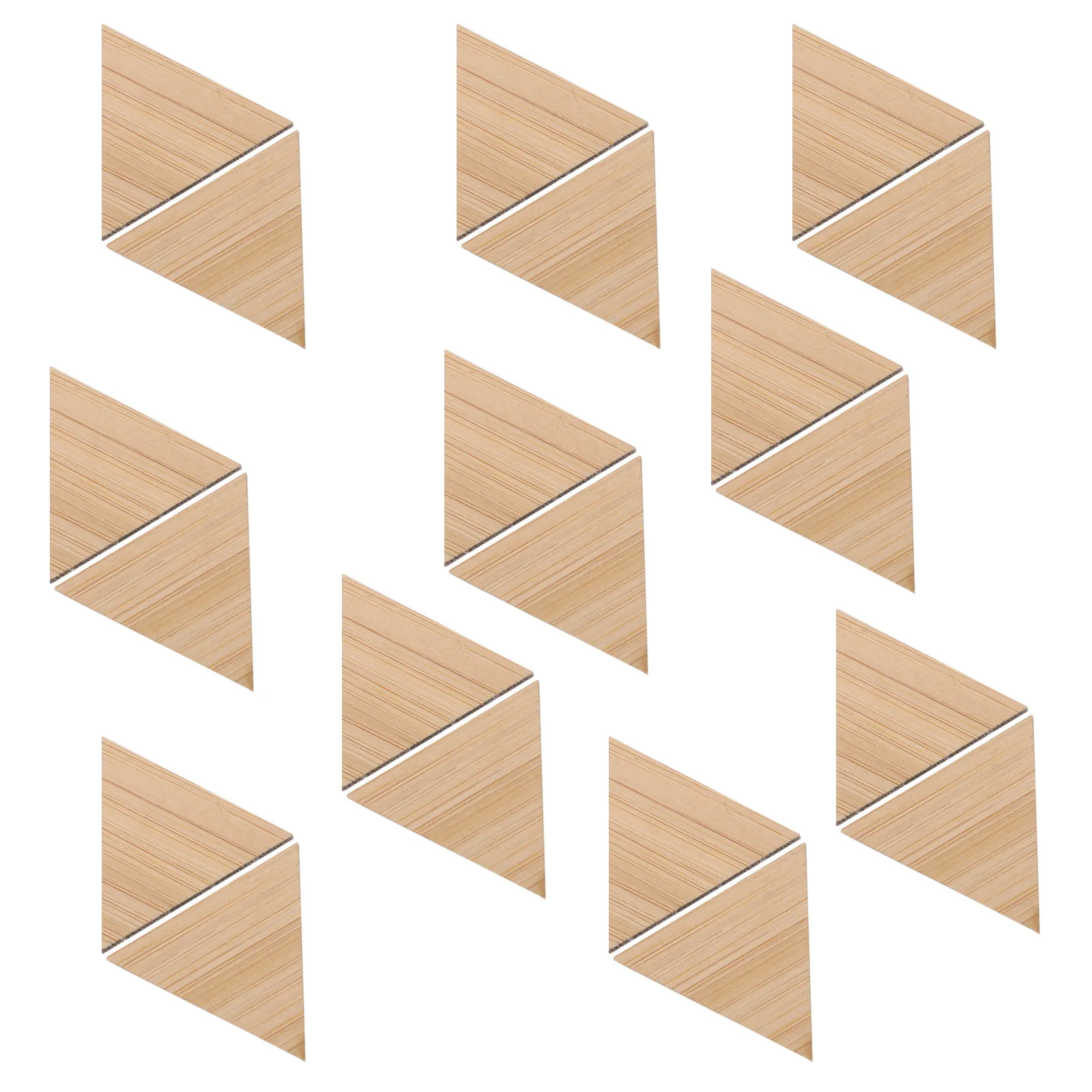 20Pcs Blank Triangle Bamboo Slices Smooth DIY Craft Material for Hanging Tags Gift Labels Clothing Price Tags Activities