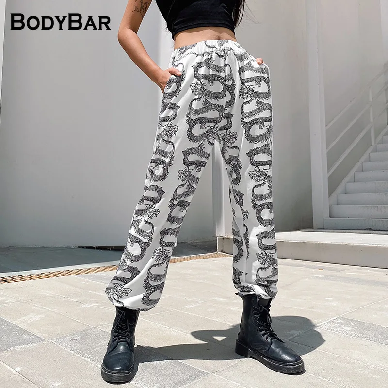 

Sexy Snakeskin Pattern Printed Loose Sweatpant Female High Waist Elastic Band Joggers Trousers Ladies Career Casual Long Trouser