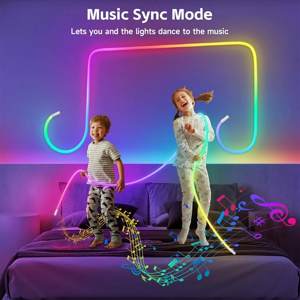 Striscia LED RGB 5V WS2812B Silicone flessibile LED Neon IP67 360 °   Luce pixel indirizzabile al neon a LED reticolata rotonda