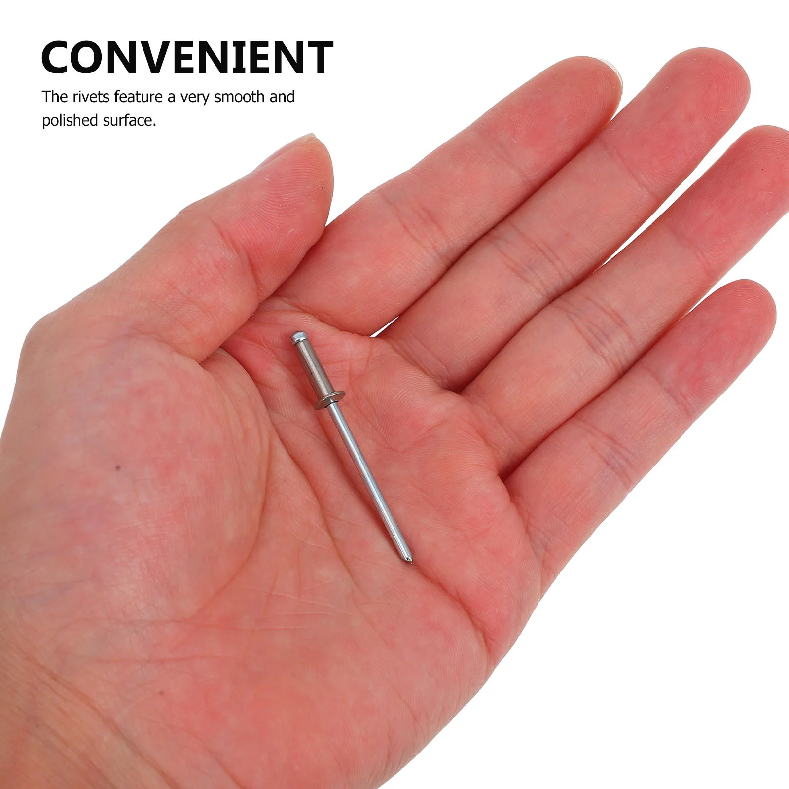 50 remaches ciegos de cabeza de cúpula de acero inoxidable, remaches largos de uso versátil para proyectos de plástico