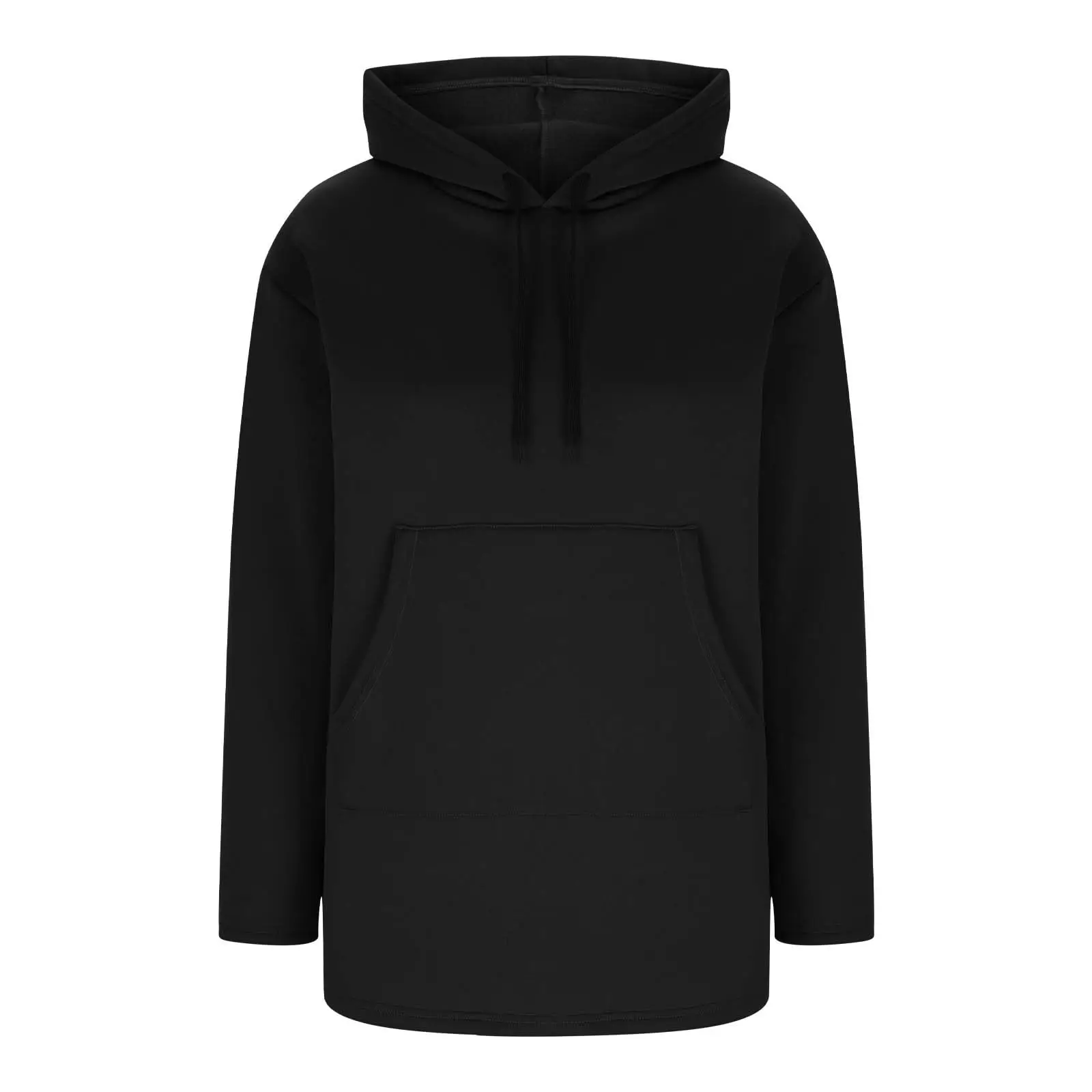 Felpa da donna con cappuccio a maniche lunghe, comoda, casual e alla moda, con scollo a V, tinta unita, abbigliamento da donna