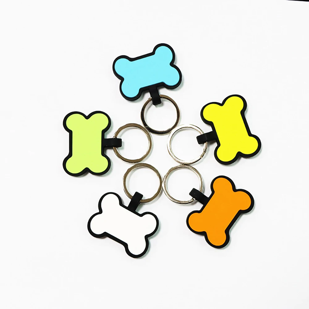 Personalisierte Knochen-Silikon-Erkennungsmarke mit Gravur, individuelle Haustier-Namensschilder, geräuschlose Haustier-ID-Karte, Geschenk für Hunde und Welpen – Detail 6