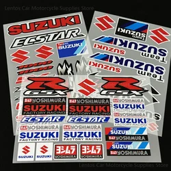 For Suzuki Motorcycle Sticker Body Decal Logo Set Helmet Emblem Vinyl Kit Waterproof Reflective Sticker Decoration