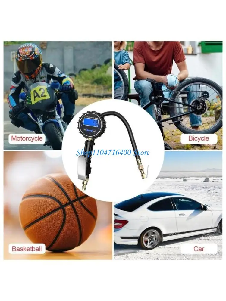 

y1gd Auto Tire Pressure Gauges Inflator for Motorcycle Air Compressor Inflator