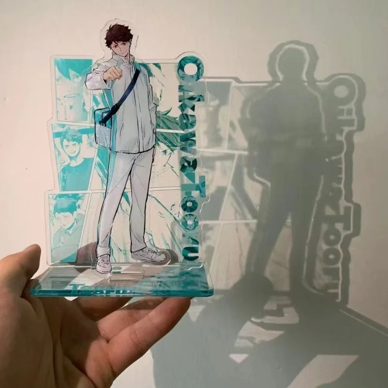 Haikyuu-soporte de figuras acrílicas, placa modelo Oikawa Tooru Shoyo Hinata, decoración de escritorio, decoración de escritorio de pie, regalo para amigos
