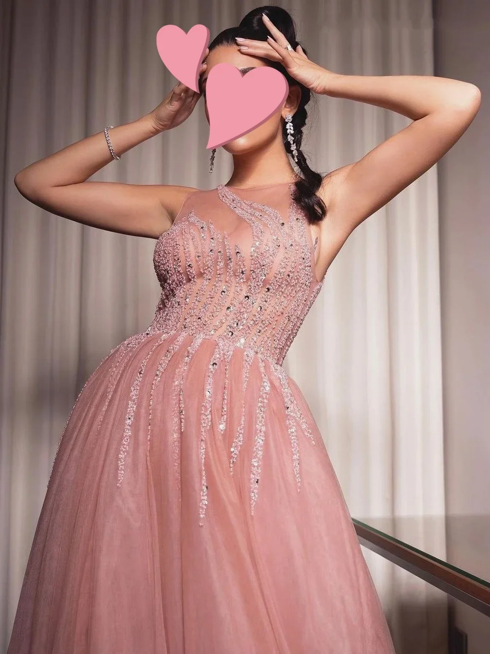 customized Europe Elegant Evening Dresses Pink Prom Dress Beading Princess Customized Formal Occasion Evening Party Gowns