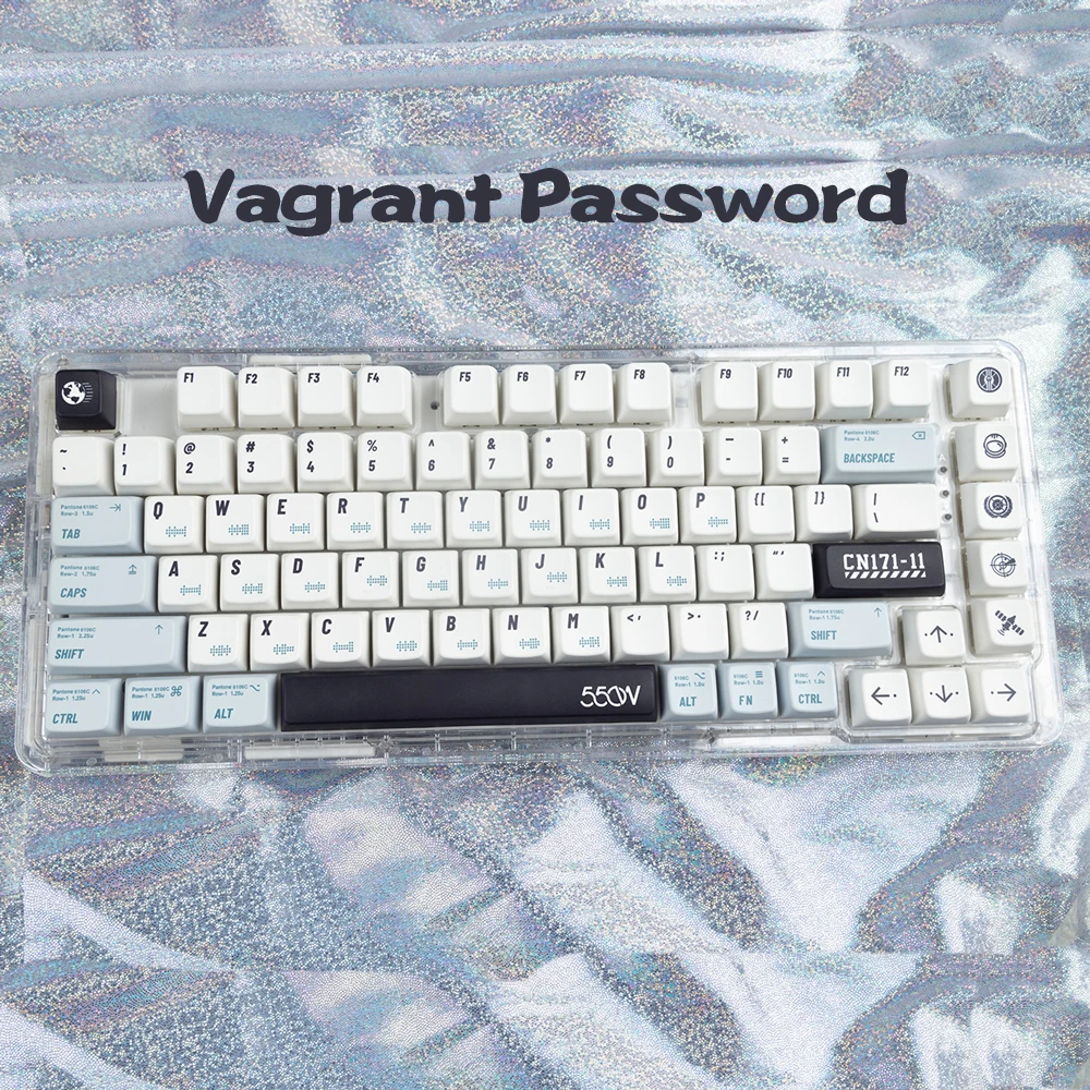 [In stock] Vagrant Password Keycaps Dye-Sub MDA profile 140 Keys PBT Material