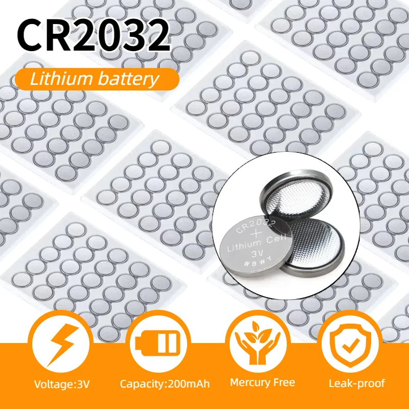 

CR2032 3V Lithium Battery Long-Lasting Button Cell for Watches, Calculators, Clocks, Remote Controls, Toys & More - Coin Battery