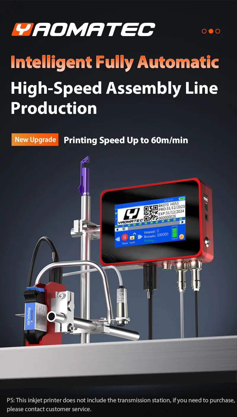 R 12.7mm/25.4mm 28 languages automatic coding machine expiry date printer Online Inkjet Printer Thermal Inkjet TIJ Printer
