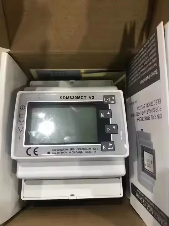 Eastron Smart Meter Without CT SDM630MCT V2 Din Rail 3 Phase Multi-function Solar PV/Zero Export Meter with CT Coils