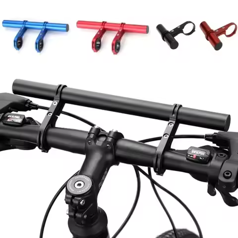 Bike Handlebar Extension Mount Aluminum Alloy Bar Extender Bracket for Front Light Phone Holder， MTB Road Bicycle Accessories