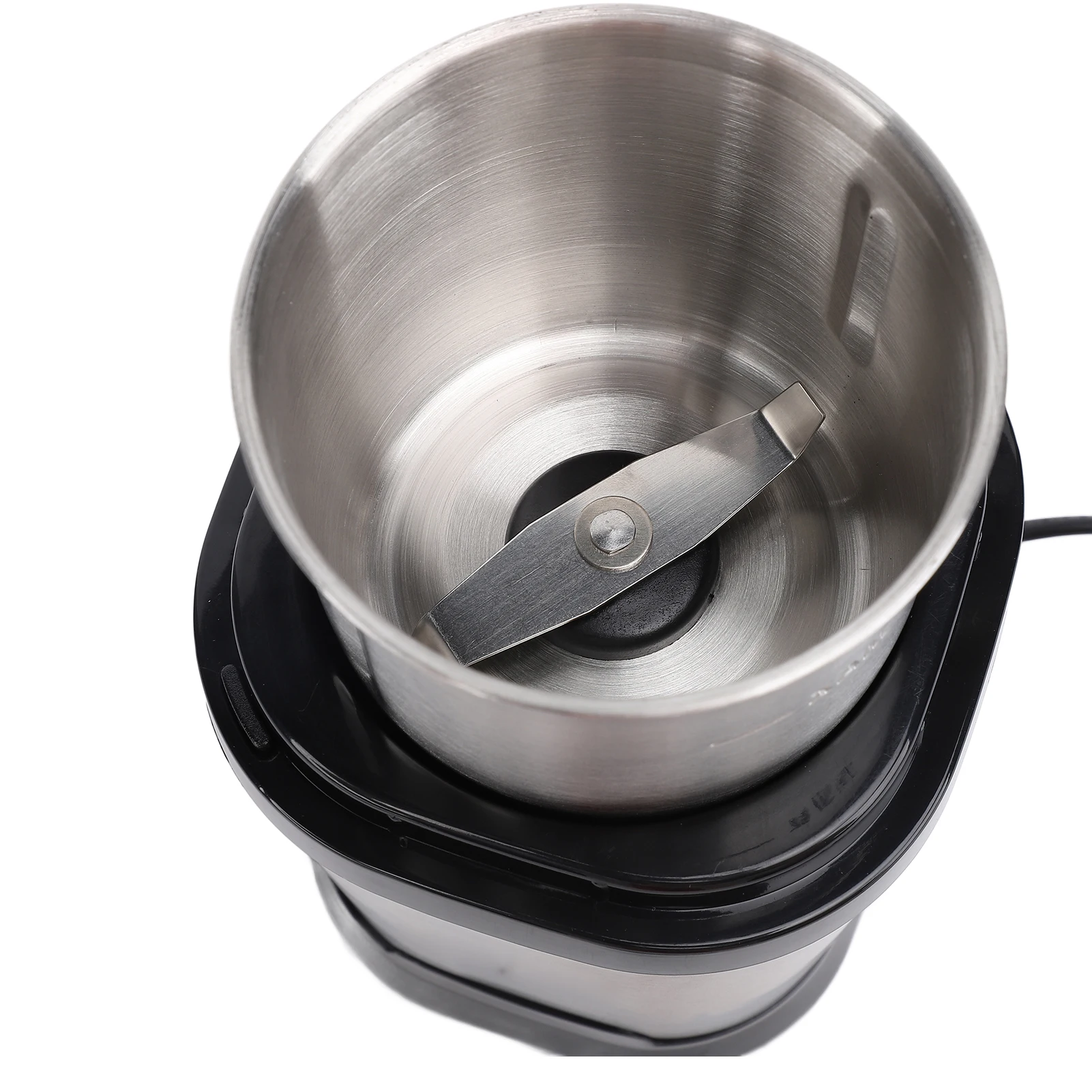 Электрическая кофемолка 200 Вт, 60 г, большая емкость, мельница из нержавеющей стали, чашка, орехи, мельница для специй для домашних путешествий