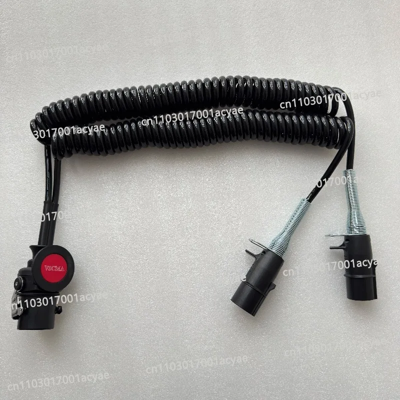 Trailer cable Power cord Spring connecting cable 15 cores to 7 cores, one to two, 6 meters 1.5 square plus spring