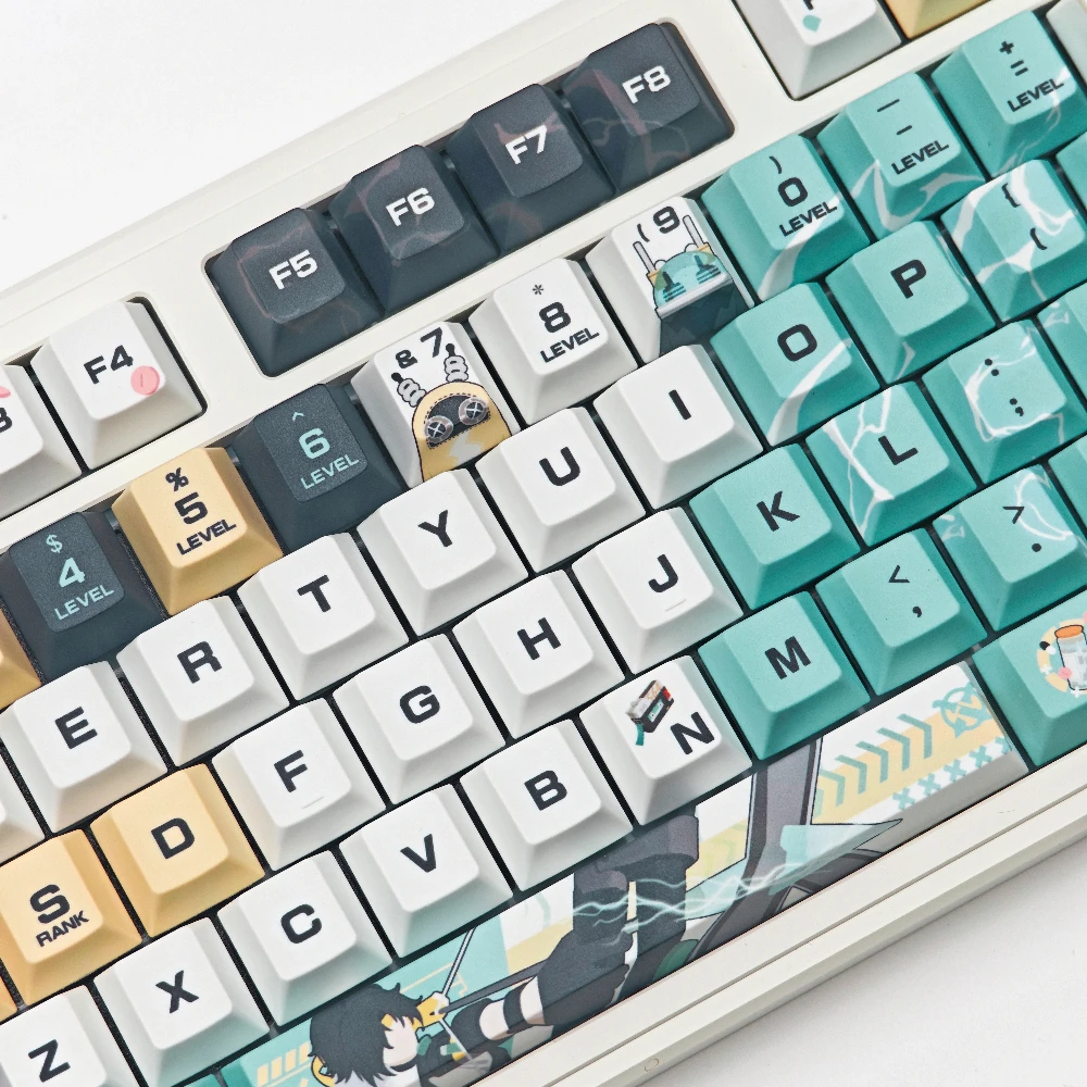 MAIMOOO Asaba Harumasa Keycap Cherry Profile Cartoon Anime Game Zenless Zone Zero PBT Custom Keycaps for DIY Mechanical Keyboard
