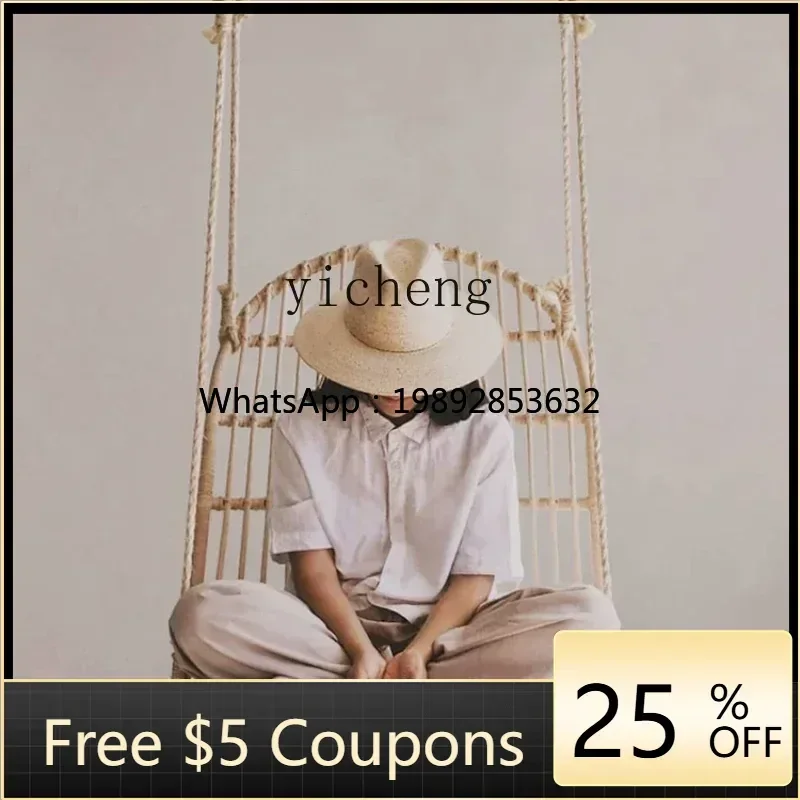 U9 true vine hanging basket rattan chair natural homestay balcony adult rocking chair leisure home single swing chair