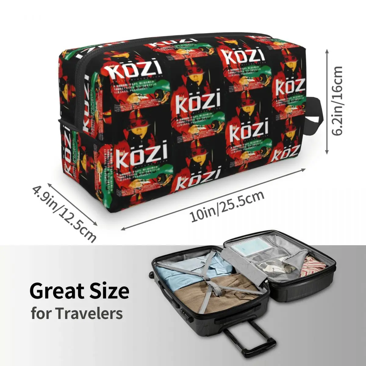 Malice Mizer Visual Kei Japanese Rock Band Gothic Makeup Bag Cosmetic Storage Dopp Kit Toiletry Cosmetic Bag for Women Beauty