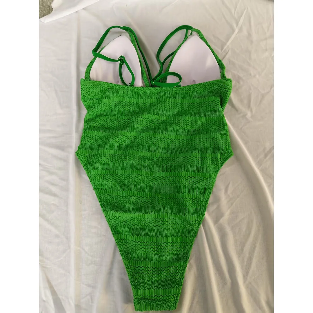 S - XXL, 5 Farben, V-Ausschnitt, transparentes Netzmaterial, Damen-Badeanzug, einteiliger Badeanzug, Damen-Badebekleidung mit hohem Beinausschnitt, Monokini, Badeanzug, Badebekleidung, Modell V6168. – Detail 37
