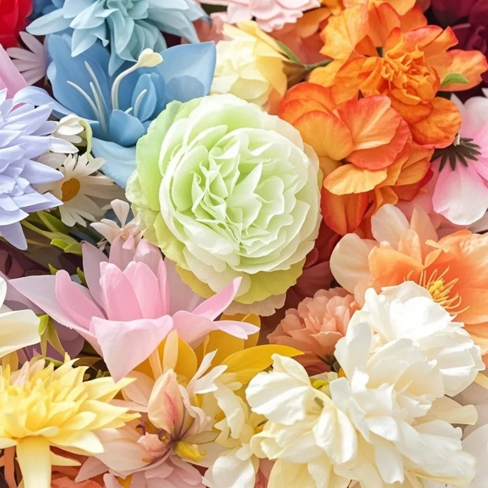 20/52 Stück zufällig gemischte künstliche Blumen aus Seide, künstliche Blumen für Zuhause, Raumdekoration, DIY, Basteln, Geschenke, Zubehör, Braut, Hochzeitsdekoration – Detail 8