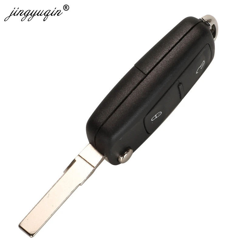 jingyuqin 2 Buttons Flip Remote Car key 5K0 959 753 AB 434MHz for VOLKSWAGEN VW Amarok Transporter 2011-2016 ID48 chip