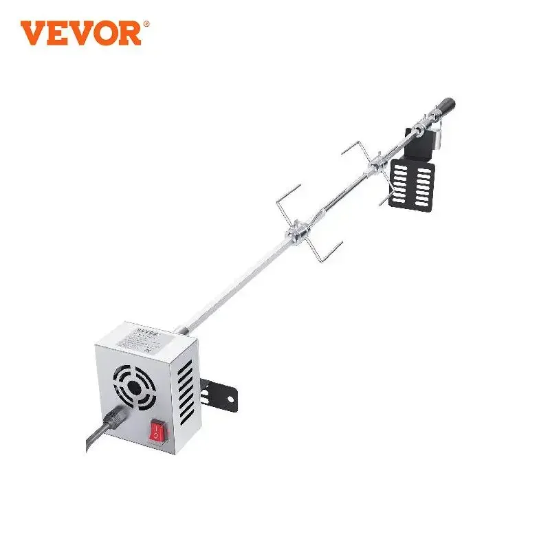 VEVOR Universal Grill Rotisserie Kit Electric BBQ Grill w/9W Motor, Stainless Steel Automatic Grilling Kit,Hexagon Spit Rod