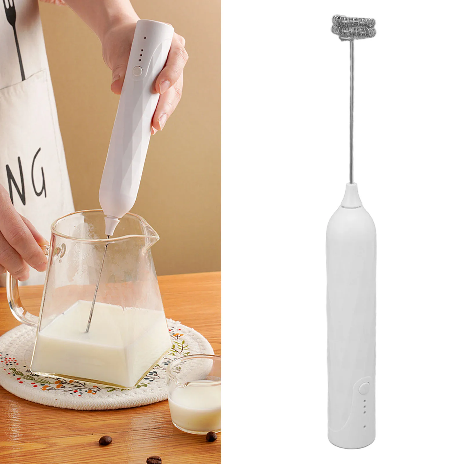 Small Household Egg Beater Mini Multifunctional Blender Handheld Electric Stirrer Foam Maker Whisk Cordless Milk Coffee Foamer W