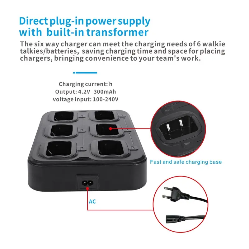 Baofeng-walkie-talkieバッテリー充電器,双方向充電器,BF-888S BF-888S BF-88E BF-777S