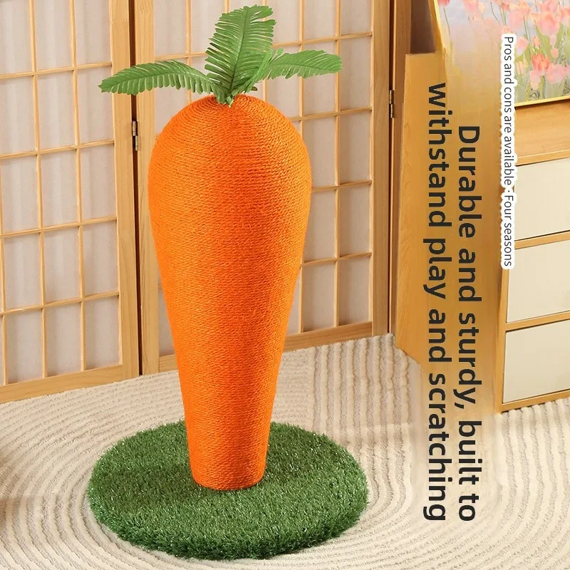 Giant Carrot Cat Scratcher Rope Sisal Toy Combo Scratching Post Climbing Frame Ultra Durable Cats Toys Cat Scratch Cat Tower