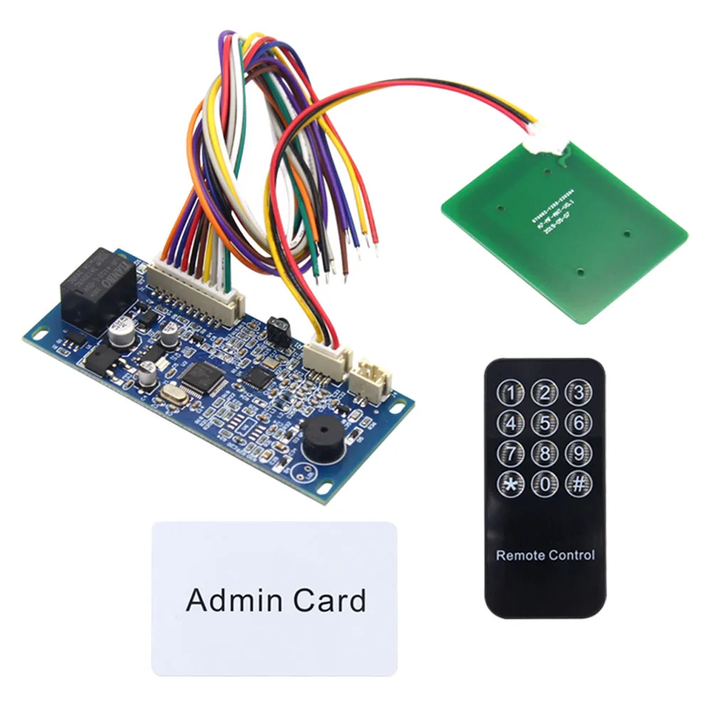 125Khz/13.56mhz RFID DC12V/24V Reader Module Wiegand Intput Access Control System Management Card Module Relay Board NO/NC/COM