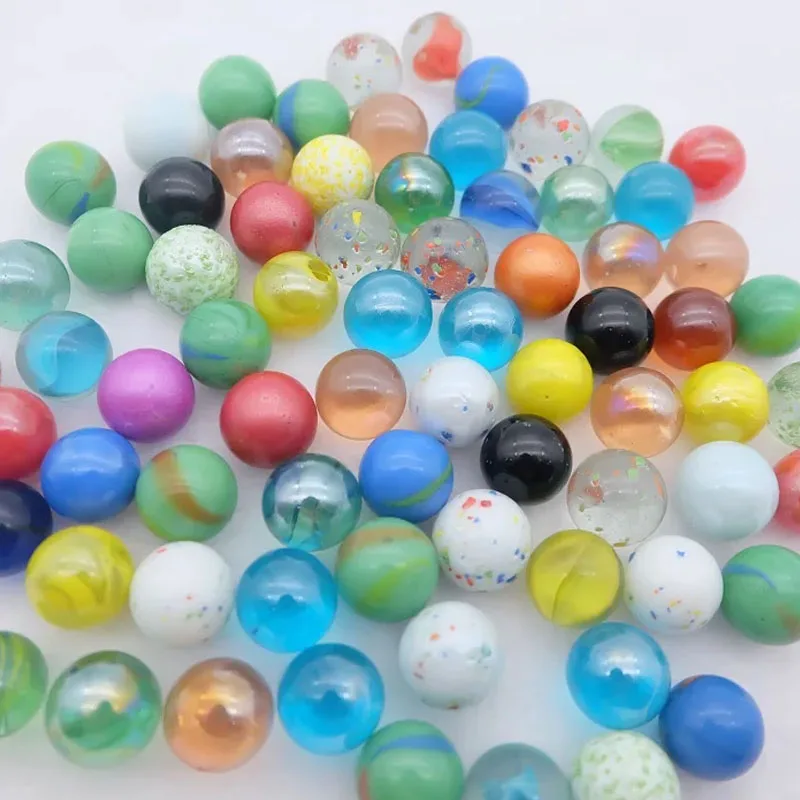 50/100/150/200pcs Glass Ball 16Mm Cream Console Game Pinball Machine Cattle Small Marbles Run Pat Toy Parent-child Machine Beads