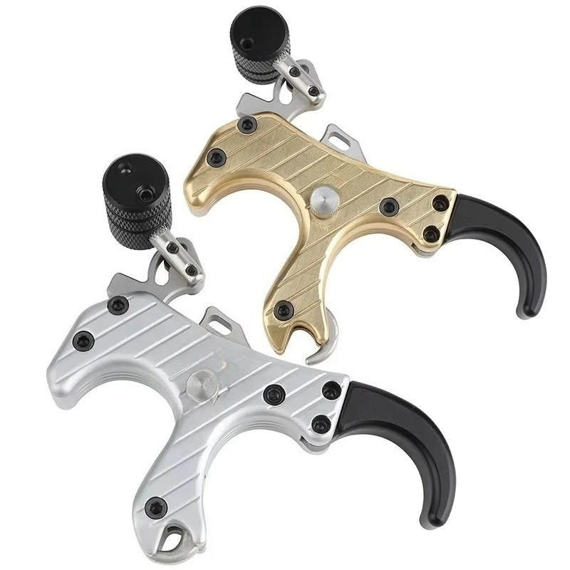 Brass Thumb Release Aid Adjustable Sensitivity & Grip Compound Bow Competition Archery Accessory, Ideal Halloween Gift