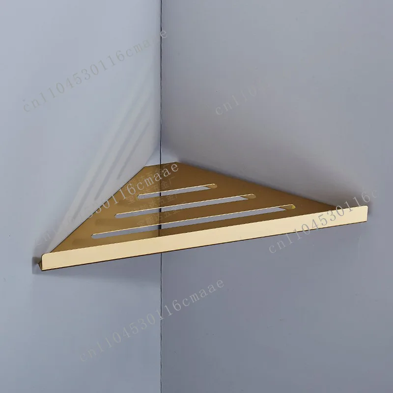 Shower tripod rack 304 stainless steel corner storage rack, bathroom corner storage rack, no drilling required