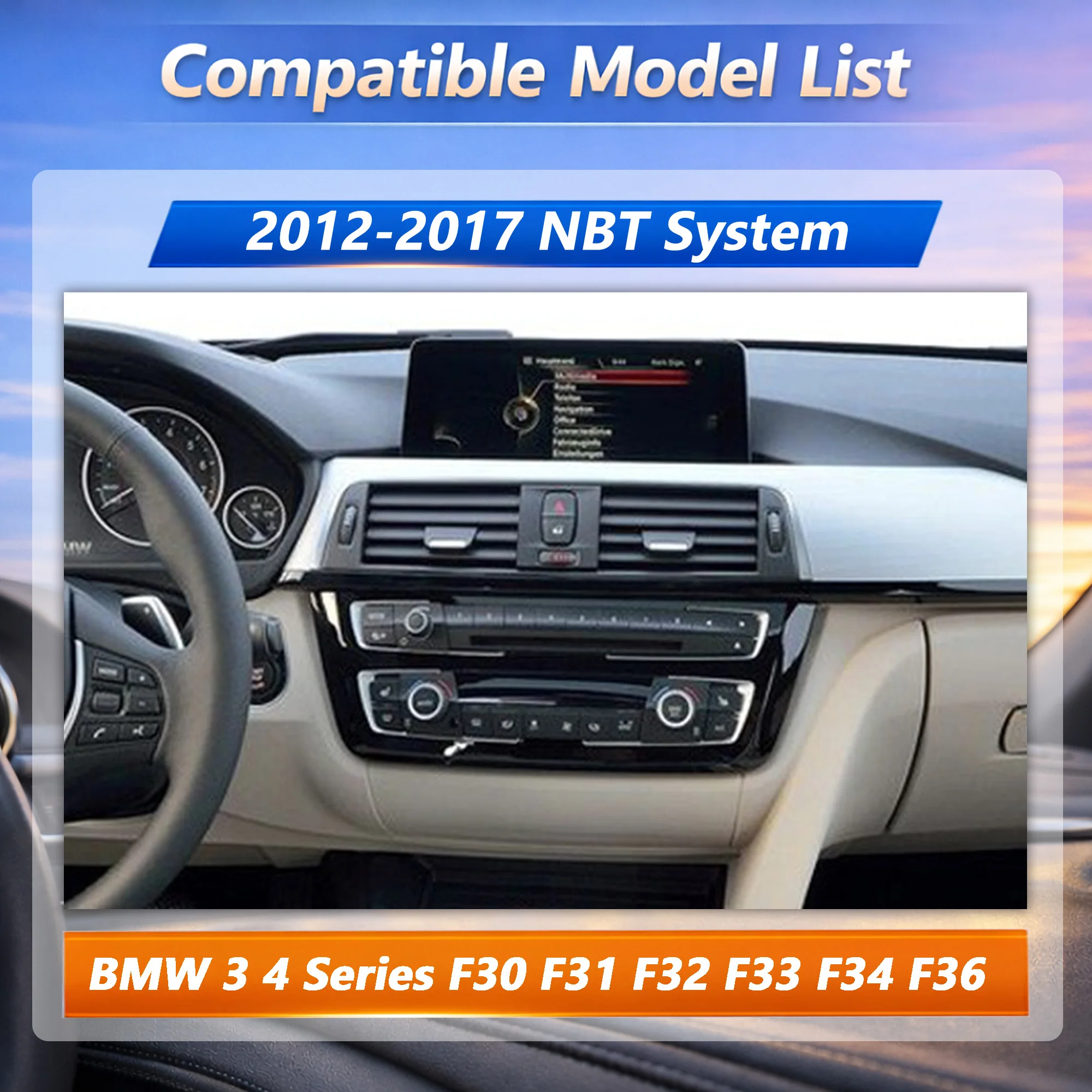 CodeLynk Linux System Wireless Carplay 4in1 Car Touch Screen for BMW 3-4 Series F30 F31 F32 F33 F34 F36 2012-2017 NBT