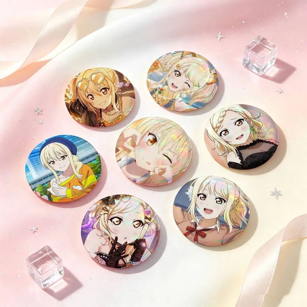 Miyashita Ai Anime Characters Badges Button Round Creative Pin Brooch Badge Bag Decor Accessories Fans Collect Friends Gifts