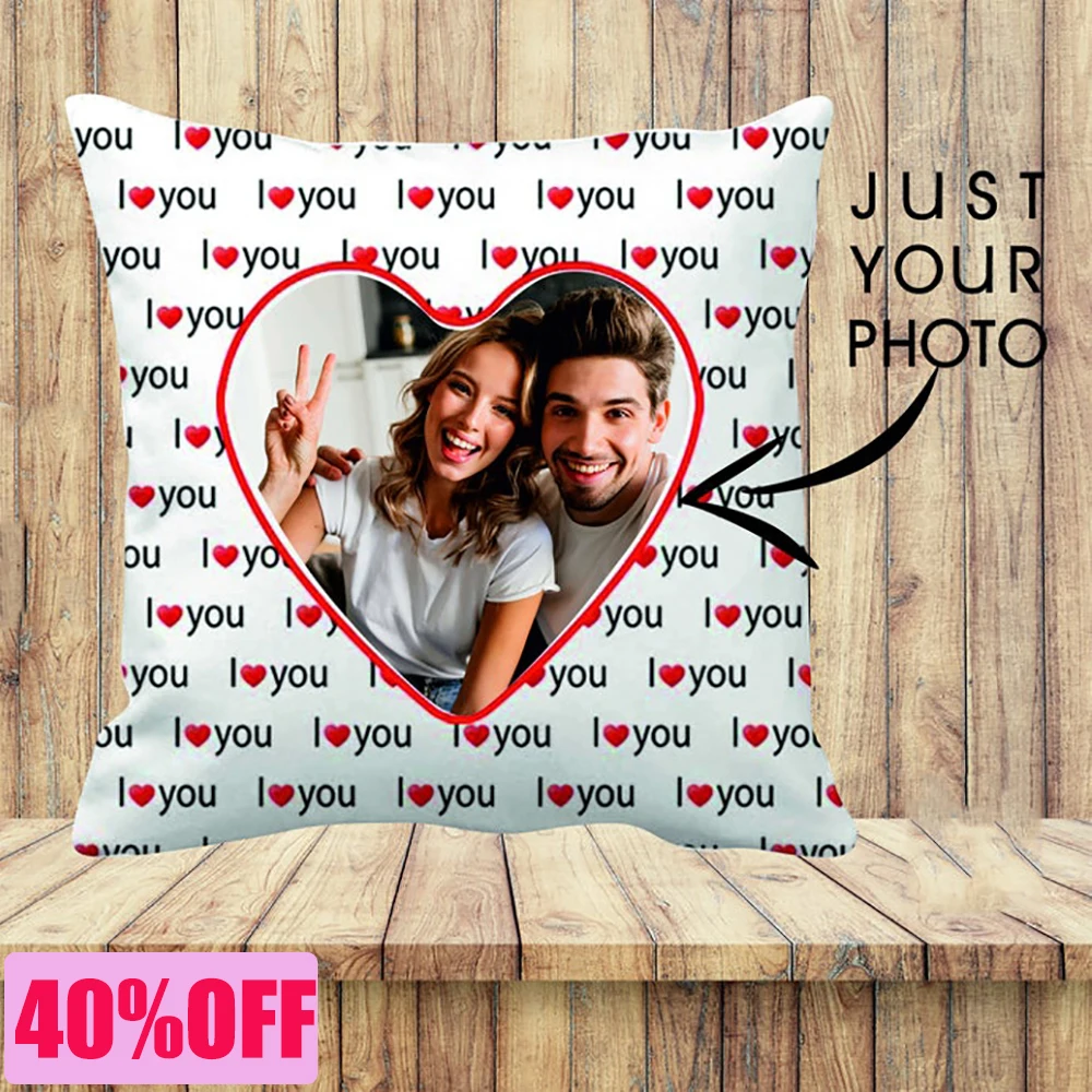 

Customizable Couple Photo and Quote Pillows Personalized Love Cushions Cozy Home Decor for Bedroom Living Room Anniversary Gift
