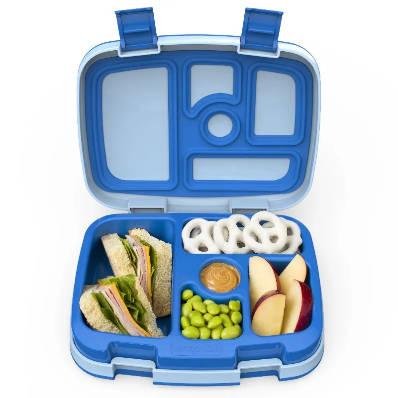 

NEW Kids Lunch Box, 2"H x 6-1/2"W x 8-1/2"D, Blue