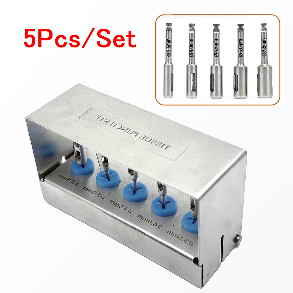 SET Dental Implant Drills Kit Tissue Punch Dental Implant Tools Tissue Punch kit Stainless steel Planting Tools