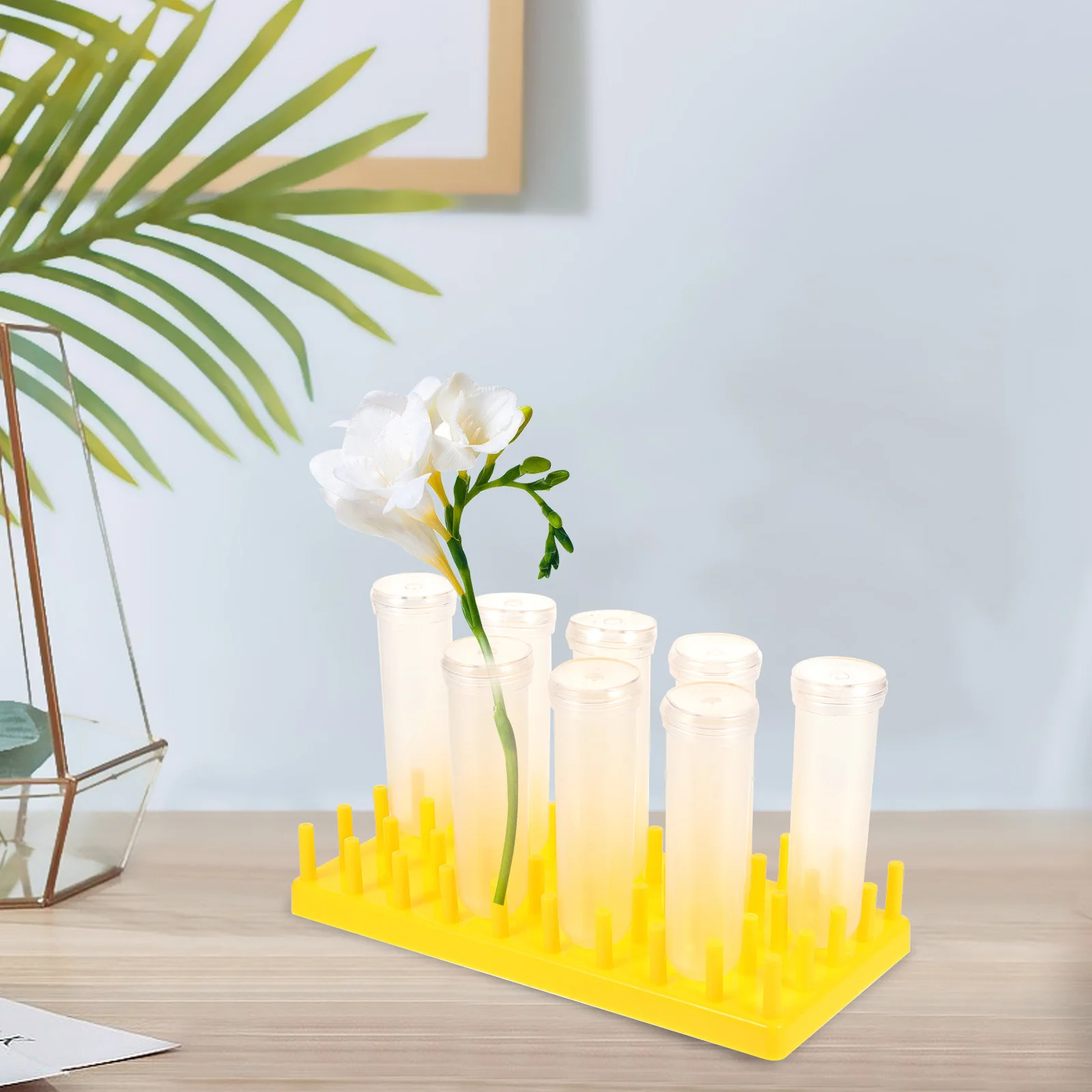 

1Set Plastic Flower Water Tubes Reusable Nutrient Tube with Storage Stand for Fresh Roses Carnations Chrysanthemums Florist