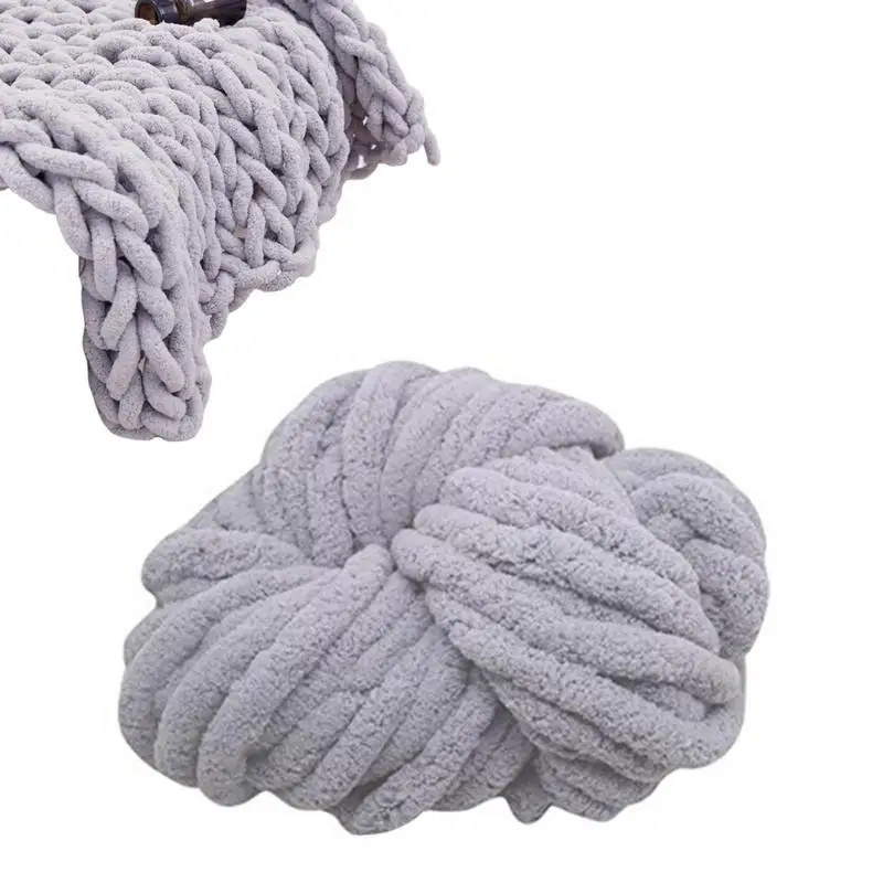 1 Skein Chunky Chenille Yarn Soft and Fluffy Handmade Crochet Knitted Material DIY Carpet Bag Doll Sweater Thread Scarf Hat